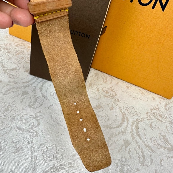 Preloved ✅LOUIS VUITTON ✅ Authentic Vachetta Leather Poignet Band - Picture 12 of 14